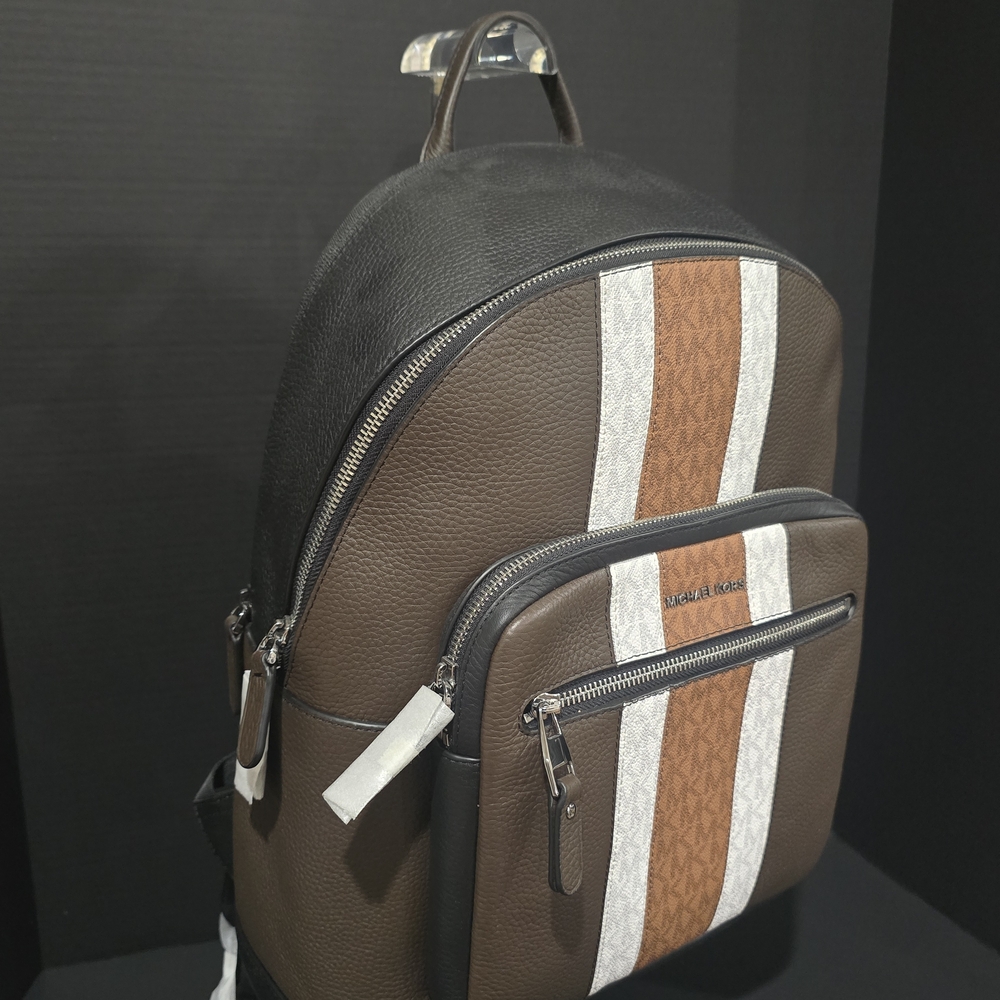 Michael Kors Brown and Black Men's Backpack with Stripe - Picture 3 of 8